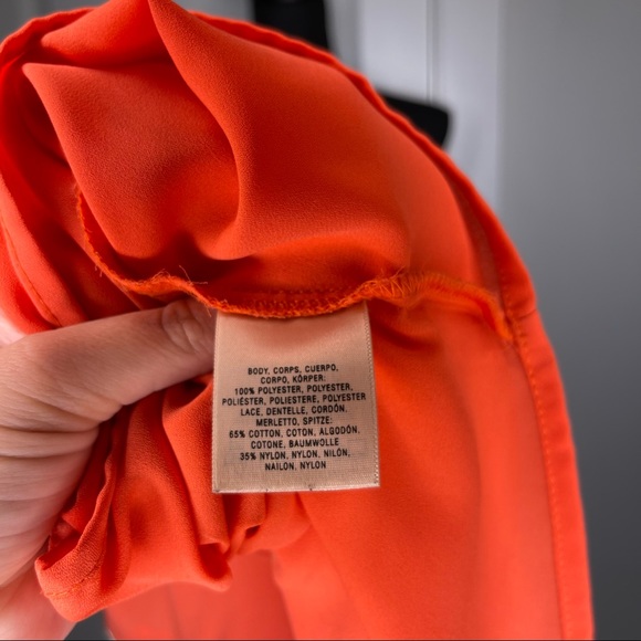 Anthropologie | Maeve Coral Top with Ivory Lace - Picture 11 of 11